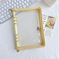 Journal Handbook Photo Card Photo album Zipper Binder Notebook Postcard Organizer Binder Organizer A6 Yellow