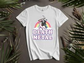 Death Metal Rainbow Funny Grim Reaper Hoodie Tshirt Men Women Unisex AD273 3XL