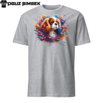 Colorful Cavalier King Charles Spaniel Unisex T-Shirt Mens Womens Tees Top | Dog Lover's Tee S