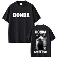 Rapper Kanye West Donda Double Sided Print T-shirts Men Women Fashion Pop Music T Shirt Men's Oversized T-shirts S