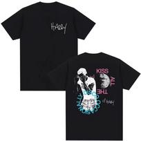 Harry Styles Merch T Shirt Kiss All The Time Disco Occasionally Tour T-shirts Men Retro Cotton Short Sleeve Tee S