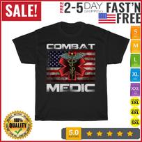 Vintage America Flag Combat Medic Veterans Day Gift Vintage T Shirt Mens Womens Tees Top Men Women 4XL