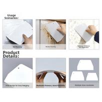 3Pcs PP Trapezoidal Plastic Scraper Set Putty Board Scraping Tool Thin Scraper For Wallpaper Crafts Home Decor China Mainland