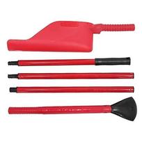 5pcs Plastic Handle Gutter Cleaning Tool Easy to Use Leaf Cleaning Tools  Garden Tool raudona