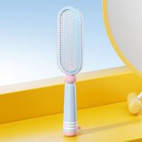 Anti-static Cushion Massage Comb Smooth Teeth Massage Scalp Magic Massage Comb Plastic Transparent Hair Comb Travel Office mėlyna