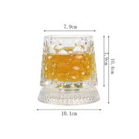 260ml New Creative Crystal Wine Glass Whisky Glass Home Stress-relieving Rotating Glass Water Glass Gift for Friend Beer Glass 1pcs
