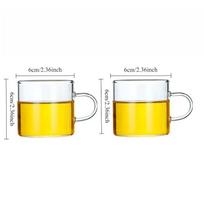 Classic Teapot and Teacup Transparent Tea Cup with Handle High End Tea Mug Heat Resistant Thickened Water Cup Cold Boiling Pot 2pcs