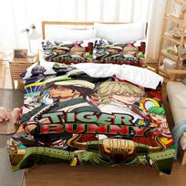 Fashion New 3D Printing Tiger Bunny Bedding Set Cartoon Anime Three-Piece Set Adult Kid Bedroom Duvet Cover Sets Home Textiles EU single(135x200cm)