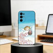 Healing Little Angel Phone Case For Samsung S25,S24,S21,S22,S23,S30,Ultra,S20,Plus,Fe,Soft Silicone Black Cover Samsung S21lite