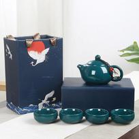 Chinese Kung Fu Travel Tea Set Ceramic Portable Teapot Porcelain Teaset Gaiwan 4 Tea Cups with Travel Bag Tea Accessories