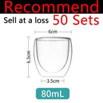 Transparent Glass Coffee Cup Milk Whiskey Tea Beer Double Creative Heat Resistant Cocktail Vodka Wine Mug Tumbler Drinkware Gift Ships within 24 hour
