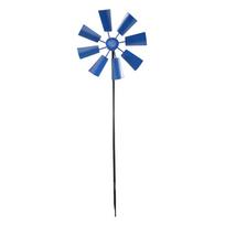 ABBY-1Pc Wind Spinner Decorative Windmill Decorative Iron Windmill Yard Plug-In Winnower Garden Wind Spinner Ornament mėlyna