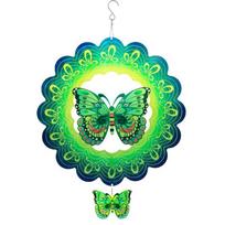 ABBY-3D Wind Spinner Spiral For Yard Garden Decor Rotating Hanging Wind Chimes Home Outdoor Decoration Durable Easy To Use žalia