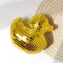 ABBY-Duck Figurines Decor Animal Sculptures Statues Duck Statues Decor With Mirror Desk Decor Table Decor