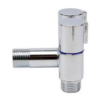 Washing Machine Faucet 1in-2-Out Dual Control Valve Shower Triangular Valve Toilet Companion Valve Faucet Bathroom Fixture  black