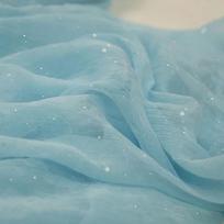 140cm Width Stars Sequins Pleated Chiffon Fabric Soft Breathable for DIY Sewing Clothing Hanfu Dresses Handmade Sewing Textile 300x140cm
