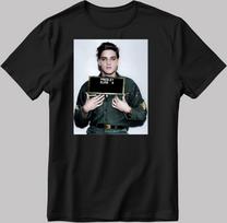 Elvis Presley Army Mugshot Short Sleeve Unisex T-Shirt XXL