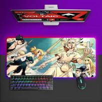 Anime Dr Stone Mouse Pad RGB Gaming Mouse Pad Desk Mat HD Gamer Large LED Light XXL MousePads RGB600x300x3mm