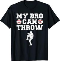 Baseball Pitcher Funny Sister Brother Unisex T-Shirt S įvairiaspalvis