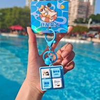 Warehouse Shiba Inu Summer Design Keychain With Soft Plush Material For Anime Fans And Collectors mėlyna