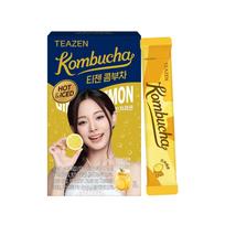 Teazen Ginger Lemon Kombucha Zero Sugar Probiotic Tea Hot & Cold Drink 10 Sticks/3box Cold Drink 10 Sticks/3box