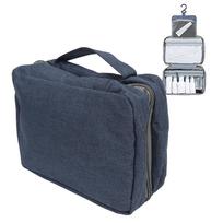 With Multiple Zipper Pockets Travel Hanging Toiletry Bag Compact Folded Portable Makeup Bag Travel Cosmetic Bag for Men/Women mėlyna