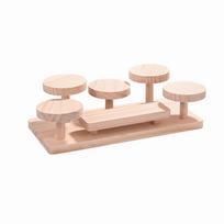 Wooden Countertop Storage Rack Multiple Tiers Stacked Design Plant Stand Rustic Style Display Stand Organizer Kitchen