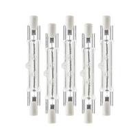 5 Pack R7s 118mm 300w 230v,r7s Halogen Linear Light Bulb, Dimmable Halogen Lamp For Construction Wo -bp