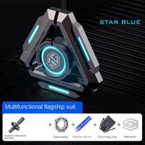 Luminous Hand Spinner Alloy All Metal Gyro Fidget Spinner Fingertip for Adult Stress Relief Desk EDC Toys Gifts mėlyna