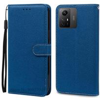 Note 12S Case For Xiaomi Redmi Note 12S Case Redmi Note 12S Luxury Leather Wallet Flip Case For Redmi Note 12S Protective Cover for Redmi Note 12S tamsiai mėlyna spalva