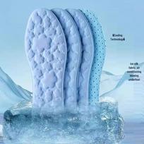 Breathable Ice-Touch Insoles: Sweat-Absorbent, Odor-Resistant for Women & Men Size 43-44