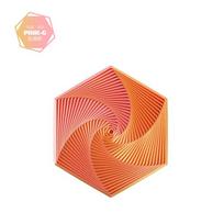 3D spausdintas fraktalinis fidget šešiakampis namų dekoras kūrybinis dekompresinis šešiakampis įvairių formų naujųjų metų dovana stalo ornamentas vaiko žaislas 6.4cm