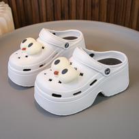 Fashion Diy Clogs Fashion 2024 Summer New Chunky Platform 9 cm Heels Eva Slippers Women Beach Thick Bottom Outdoor Slides Garden Shoes 35-36