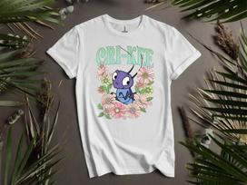Cri Kee Gėlėtas Retro Mulan T Laimingas Svirplys Gobtuvas Marškinėliai Vyrams Moterims Unisex AD207 S