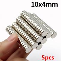 10x4mm Super stiprus neodimio magnetas N35 NdfeB Nuolatinis magnetinis imanes Apvalūs galingi magnetai Šaldytuvo magnetas