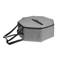 Foldable Caps Organizer Water Resistant Polyester Storage Bag With Lid and Handle For Baseball Hats Travel Use šviesiai pilka spalva