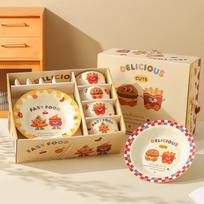 Burger & Fries Ceramic Dinnerware Set