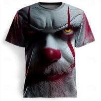 Men's Joker Print T-Shirt Men's T-Shirt,3D Printing, O-neck ,Short Sleeve,Casual,Lightweight Top,sport Wear ,casual ,Large Size,Fashion XXS