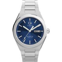 TIMEX Q Timex TW2Y25100 Unisex Kvarcinis 5 ATM Atsparus vandeniui Mineralinis Mėlynas Nerūdijančio Plieno Laikrodis mėlyna