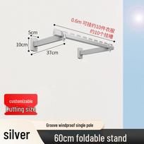 Wall-Mounted Folding Aluminum Clothes Drying Rack for Balcony