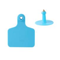 100 Pcs Animal identification ear tag No word calf ear tag Apply to pig Cattle sheep Farm animal feeding tools 75mm x 60mm mėlyna