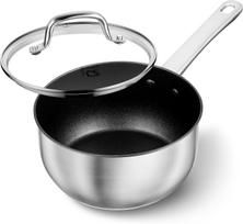 Premium Saucepan Kitchen Area Soup Pot Cooking Pot Cookware Heavyweight Non-Stick Pot Noodle Milk Stainless Steel Durable Material