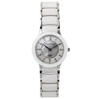 ceramic 3 ATM water [Mauro Gerardi] Solar-powered women's watch, resistant, MJ044-3 (White/White Ceramic/Silver)