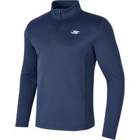 Skechers Basic Sports Series Half-Zip Outdoor Fitness Thermal Long Sleeve T-Shirt Men Tops Navy-Blue P424M135-002Z L