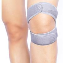 Knee Strap, Silicone Patella Support for Running Hiking Basketball Fitness, Brthable Comfortable Wr,   Elastic with Shock Absorption, One Si