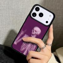 Capa Case for iPhone 17 Air 16 Pro Max 15 Plus 11 13 Mini 14 12 Back Phone Cover Aesthetic Skeleton Skull iPhone 13 Pro Max