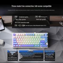 Lenovo GK10 80 RGB Triple Mode Mechanical Keyboard dangaus mėlyna spalva
