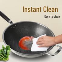 San Shu San Shen Stainless Steel Wok 34cm dangtelio spalva nenurodyta
