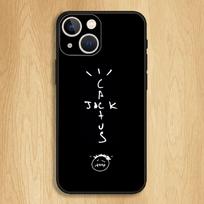Raperio Travis Scott dėklas telefonui iPhone15,14,13,12,11,Pro,Max,Plus,Mini,X,XS,XR,8,7,6,S,Plus,SE Minkštas juodas dėklas iPhone7
