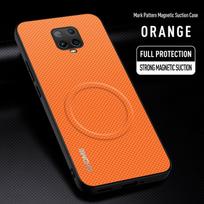 For Xiaomi Redmi Note 9 Pro Case Luxury Car Magnetic Holder Phone Case For Redmi Note 9S 9Pro TPU Silicone Shockproof Back Cover For Redmi Note 9S oranžinė